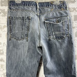 Caffeine Jeans Distressed Mid Town Straight Men’s 34X32 (Measure‎ 33X30) Bootcut